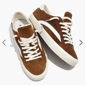 Sidewalk Low-Top Sneakers in Suede and Sherpa